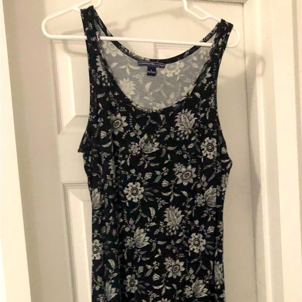 American living 
Floral Black and White Women's Tank Top maxi dress